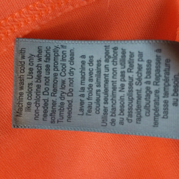 C9 by Champion Pleated V Neck Athletic Workout Top XXL Tangerine - Picture 4 of 11